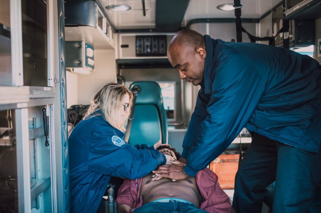 Paramedic Performing CPR